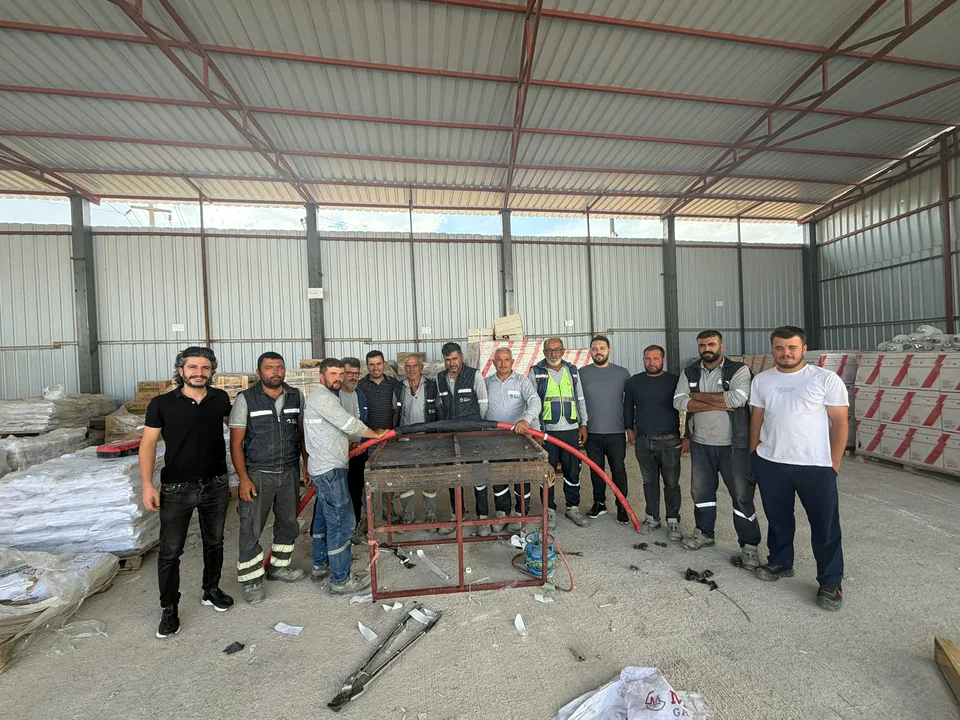 Sahada tamamlanan kablo eki uygulaması